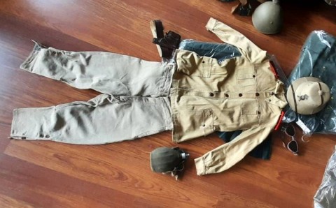 I - MILITARIA STORICA -  - REI-AI    SAHARIANA + PANTALONI + CASCO + BUFFETTERIA  UFF.  31� Rgt.