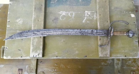 C - ARMI ANTICHE -  - SPADA  �STORTA�  DA FANTE  GUARDIA  A �S� E ANELLO.  �Venezia�,  ca. 1550.